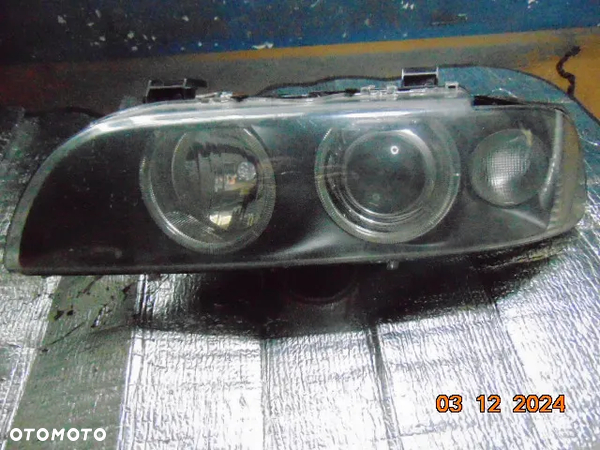 BMW 5 E39 LIFT RINGI ANGEL EYE LEWA LAMPA przednia przód XENON ksenon D2S + H7 EUROPA europejska uchwyty regulatory ok LUX