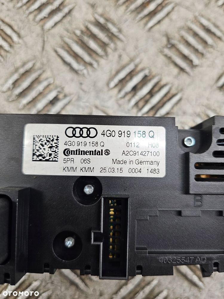 panel przełącznik nawiewu klimatyzacji tył tylna audi a6 c7 4g 4g0919158q - 2