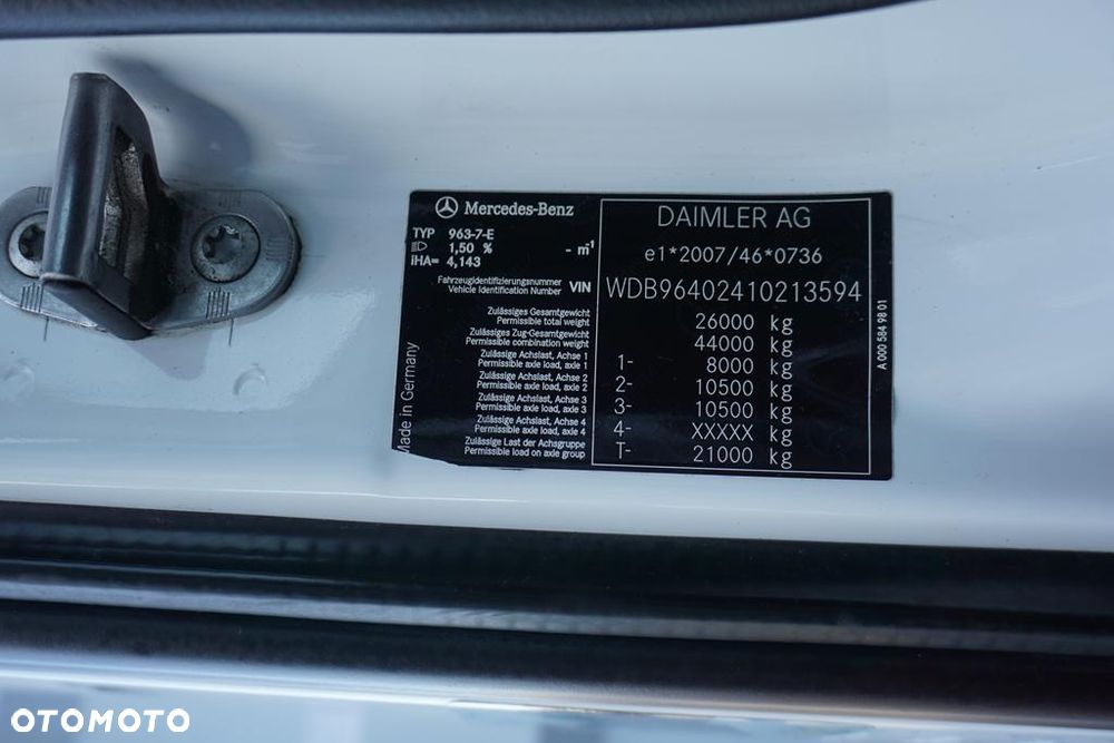 Mercedes-Benz AROCS / 2643 / 6 X 4 / SKRZYNIOWY + HDS / HIAB 228 E – 4 / WYS. 13 M - 11