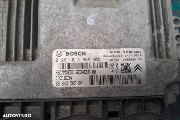 Calculator motor ECU 0281013869 - 1.6 HDI 0281013869 - 1.6 HDI Fiat S - 2