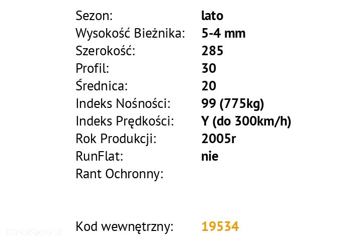 Pirelli P Zero - 285/30 R20 - 3