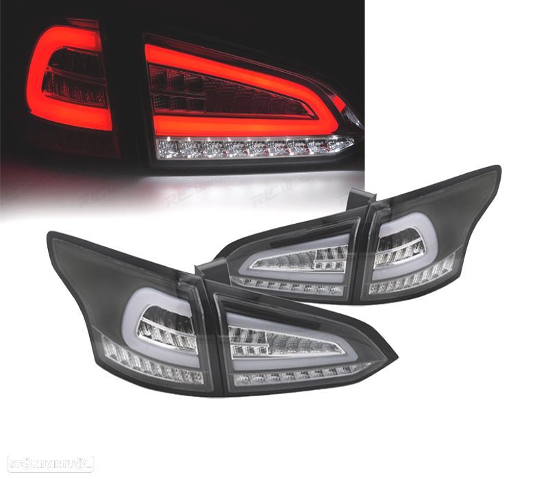 FAROLINS FORD FOCUS MK3 SW 11-18 LED FUNDO PRETO - 1