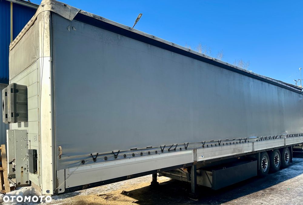 Schmitz Cargobull BURTOFIRANKA EDSCHA SAF OŚ PODNOSZONA DUŻE DRZWI ALUMINIOWE Z TYŁU KOSZ PALETOWY OPONY:90% 2008r WAGA:6889kg BURTY ALUMINIOWE - 2
