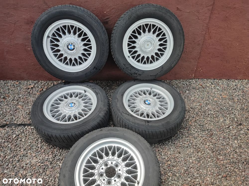 BMW  E39 / E46 / E38 / E36 / E34 / E32 / E60 / ITP. ORYGINALNY KOMPLET FELG STYLING 5 ( 4 SZTUKI + 1 ZAPASÓWKA ) + DEKIELKI W ROZMIARZE 16 CALI 7J ET20 O NR. 36 11 1 092 336 OEM W DOBRYM STANIE + OPONY GRATIS POD PROJEKT / M5 / RARYTAS - 3