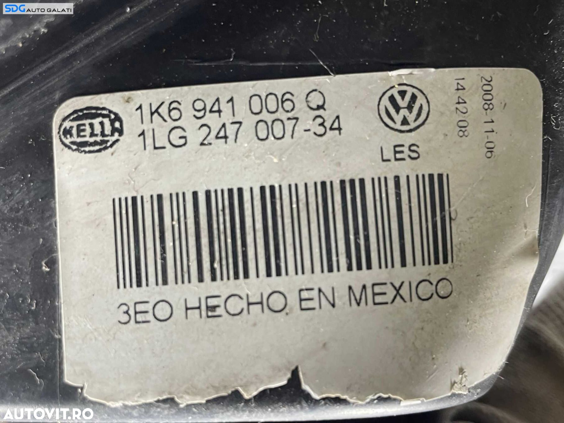 Far Dreapta FARA Xenon Volkswagen Jetta 3 MK3 2006 - 2011 Cod 1K6941006Q [L3962] - 3