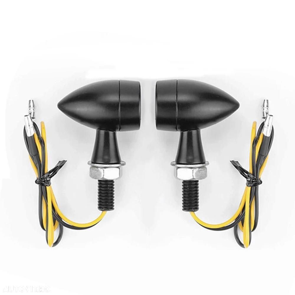 Set 2 semnalizari LED mini glont negre A880 - 4