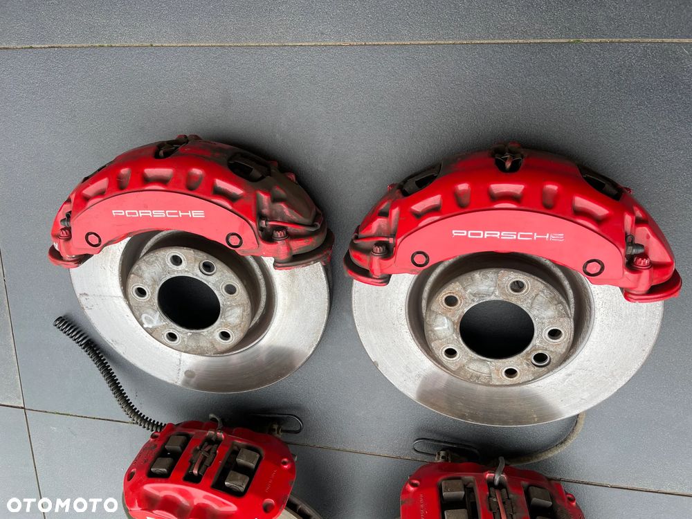 PORSCHE CAYENNE ZACISKI HAMULCOWE TARCZE KLOCKI KOMPLET BREMBO SPORT 4,8T GTS - 2