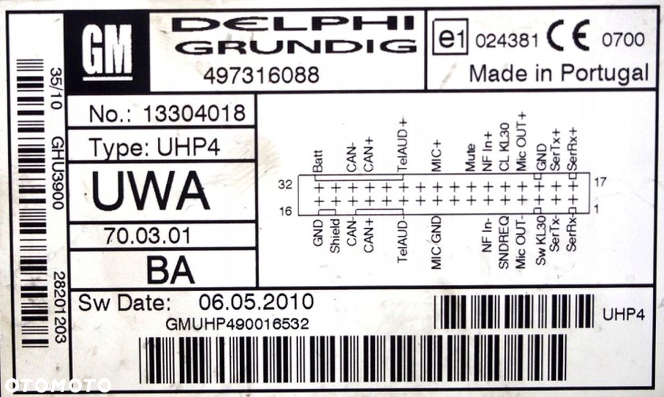 MODUŁ BLUETOOTH OPEL ANTARA ASTRA III H CORSA D ZAFIRA B VECTRA C 13304018 - 3