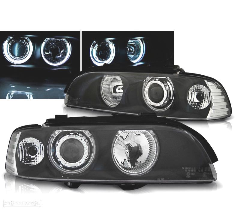 FARÓIS BMW E39 95-03 ANGEL EYES CCFL COM LUZ DIURNA - 1