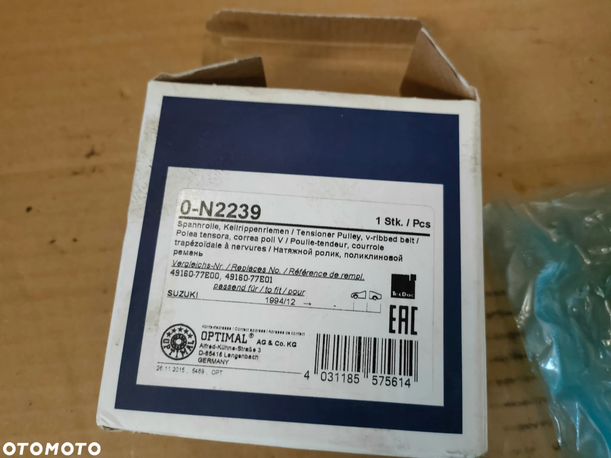 SUZUKI GRAND VITARA 2.7 B NAPINACZ PASKA KLINOWEGO NOWY OPTIMAL 0N2239 - 4