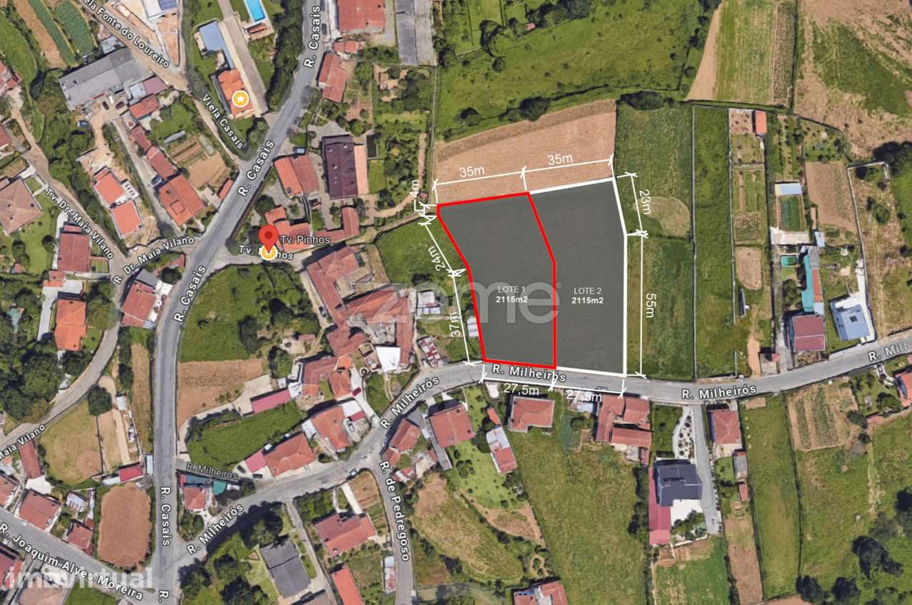 Terreno c/ 2100m2 p/ construção de Moradia em Milheirós de Poiares ... - Grande imagem: 3/14