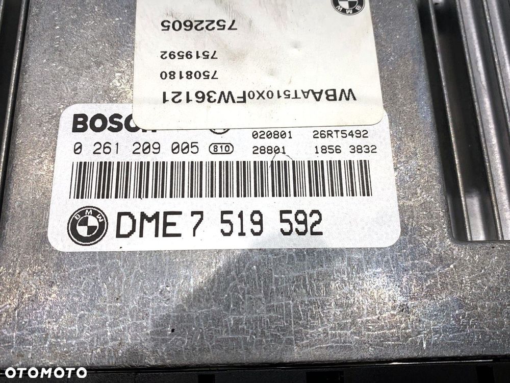 KOMPUTER SILNIKA  BMW 3 Compact (E46) 2001 - 2005 316 ti 85 kW [115 KM] benzyna 2002 - 2005 7519592 - 4