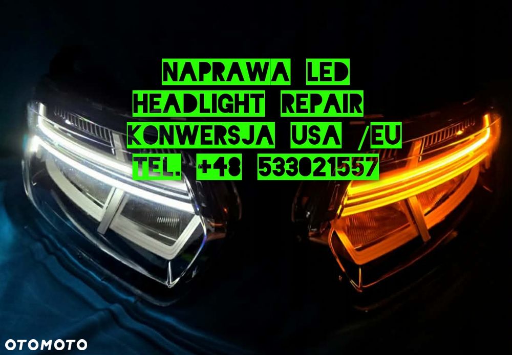 Reflektor Ful Led Dacia Renault Audi Bmw Volvo Mercedes Regeneracja Naprawa LED Konwersja Przeróbka USA UK - 1