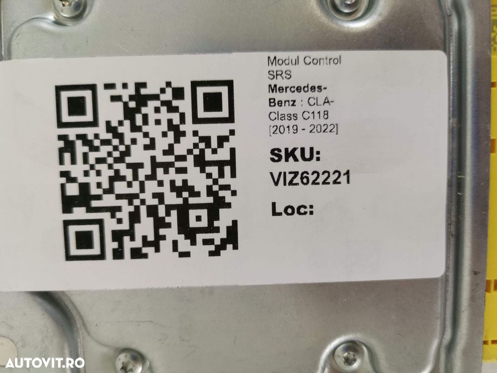 Modul Control SRS Calculator Airbag Mercedes-Benz  CLA-Class C118 2019 - 4
