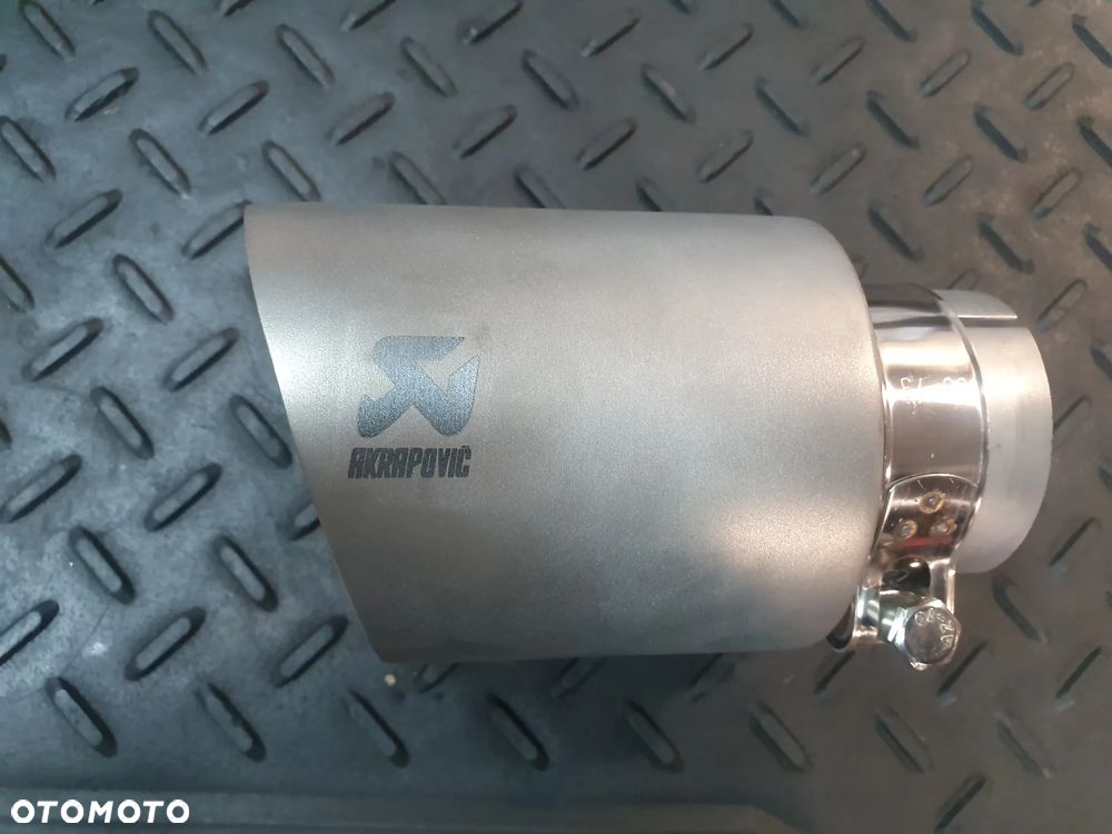 AKROPOVIC  KOŃCÓWKA TŁUMIKA KOŃCÓWKA RURY WYDECHOWEJ MATOWA STAL NIERDZEWNA WEJSCIE 67MM SREDNICA 101 MM NOWA - 1