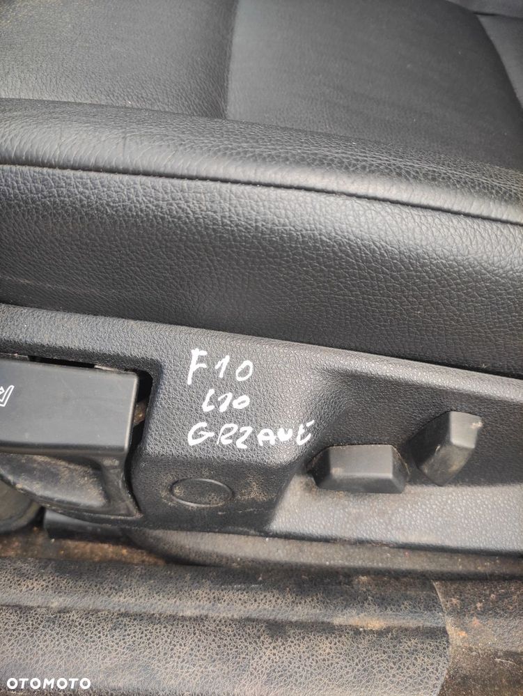 FOTEL LEWY PRZÓD PRZEDNI BMW F10 CZARNA SKÓRA GRZANY C20 - 3