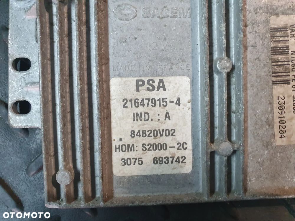 Citroen Xsara 1.4 STEROWNIK KOMPUTER SILNIKA ECU 9647498080 9646509880 - 2