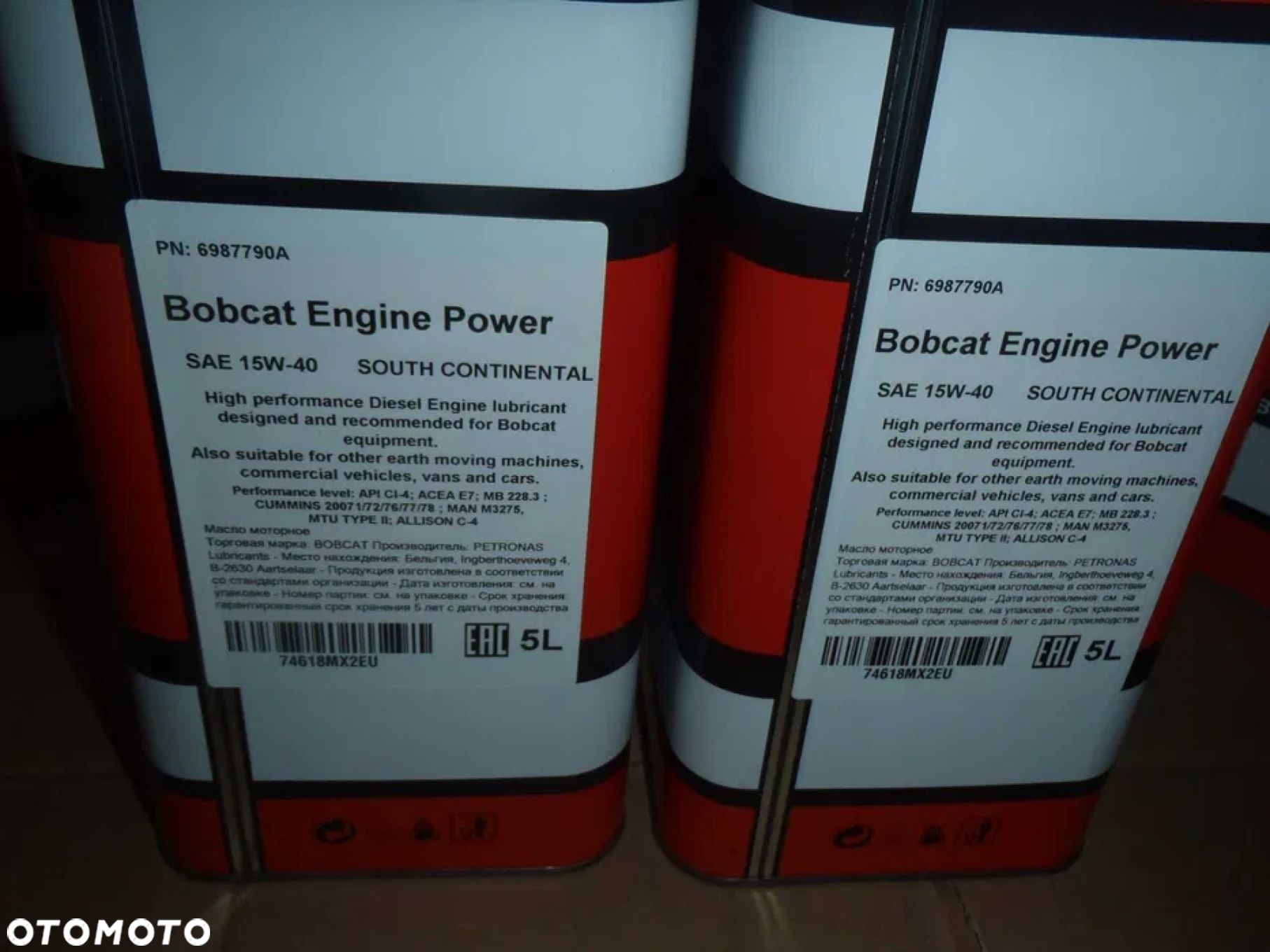 olej hydrauliczny przekładniowy silnikowy bobcat oryginał 5l - 3