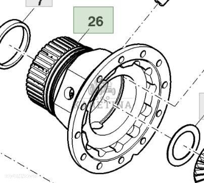 John Deere 9420RX 9470RX 9520RX 9620RX Obudowa Mechanizmu Różnicowego R541381 - 1