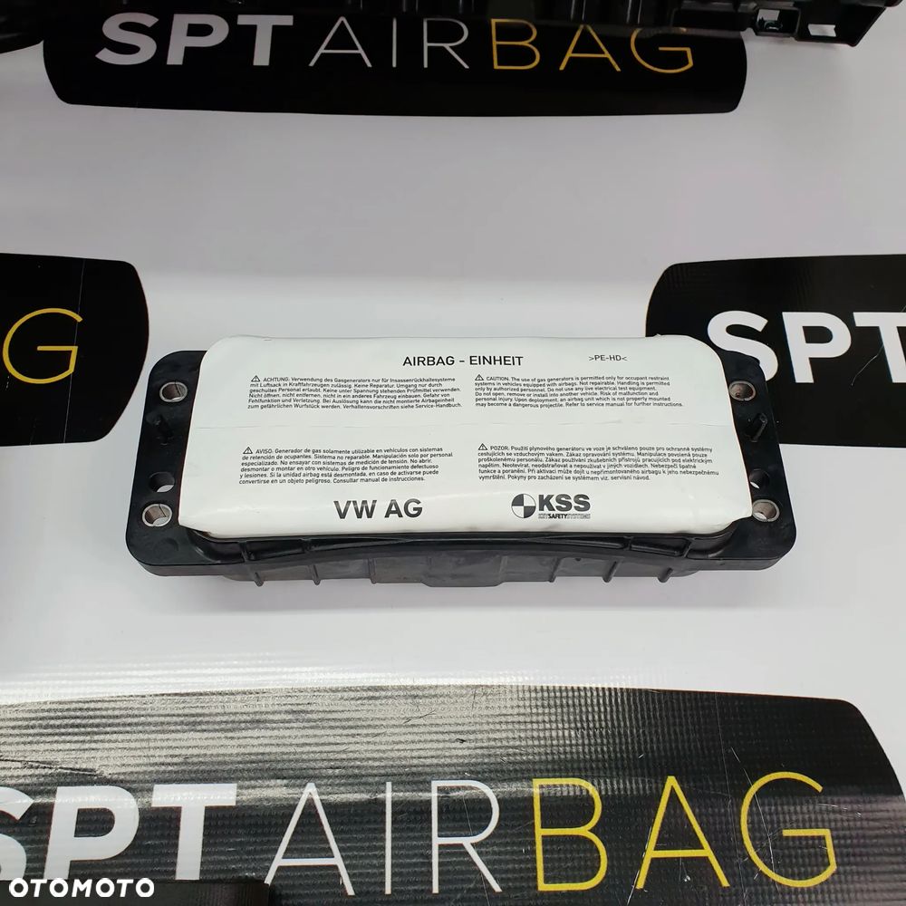 VW GOLF VII 7 DESKA ROZDZIELCZA KONSOLA KOKPIT PULPIT PODUSZKI AIRBAG AIR BAG PASY KIT SET - 7