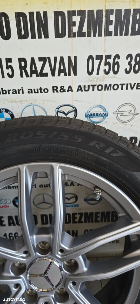 Jante Vw Seat Skoda Audi Q3 Tiguan T-Roc Golf Passat Kamiq Karoq Golf Leon R17 5X112 205/55R17 M+S Pirelli - 7