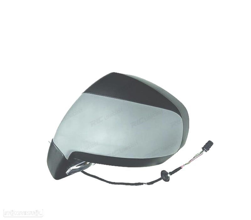 ESPELHO COMPLETO ESQUERDO PEUGEOT 3008 09-16 COM LUZ CORTESIA - 1