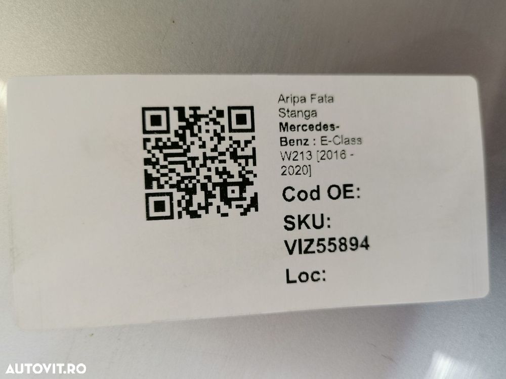 Aripa Fata Stanga Mercedes-Benz  E-Class W213 2016 2017 2018 2019 2020 - 8