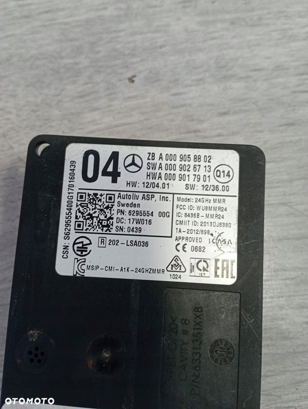 MERCEDES W205 W166 W212 RADAR CZUJNIK ASYSTENT PASA RUCHU A0009058802 - 2