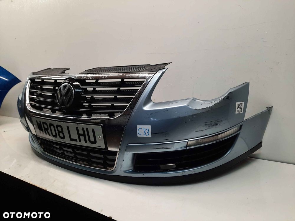 ^ ZDERZAK PRZÓD PRZEDNI DO VW VOLKSWAGEN PASSAT B6 LB5M BŁĘKITNY - 3