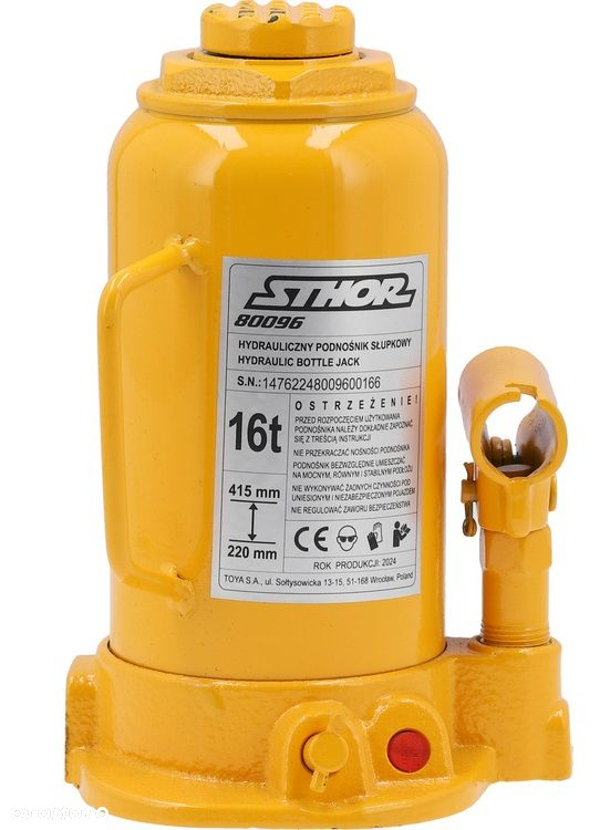 PODNOŚNIK HYDRAULICZNY SŁUPKOWY BUTELKOWY SAMOCHODOWY LEWAREK 16 TON 80096 - 2