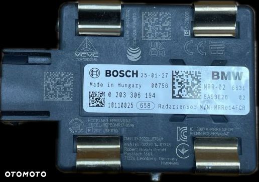 BMW F40 G05 G07 G29 2018- CZUJNIK RADAR ODLEGŁOŚCI PRZEDNI PRZÓD 5A9BE28 - 1