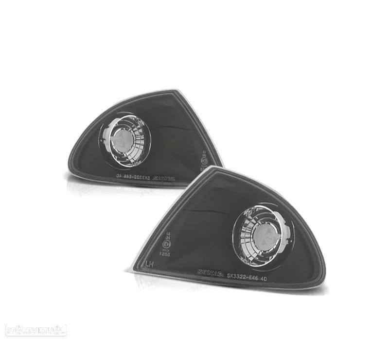 PISCAS FRONTAIS BMW E46 BERLINA E46 98-01 FUNDO PRETO - 1
