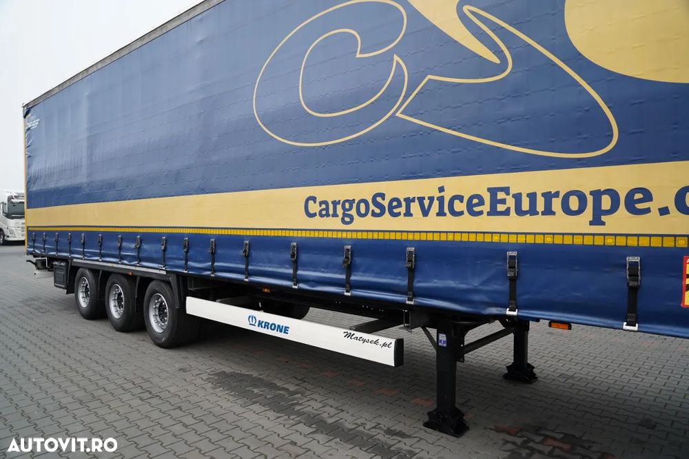 Krone CORTINĂ KRONE / MEGA / ACOPERIȘ RIDICAT / PLATFORMĂ JOSĂ / PRELATĂ ARMATĂ - 9
