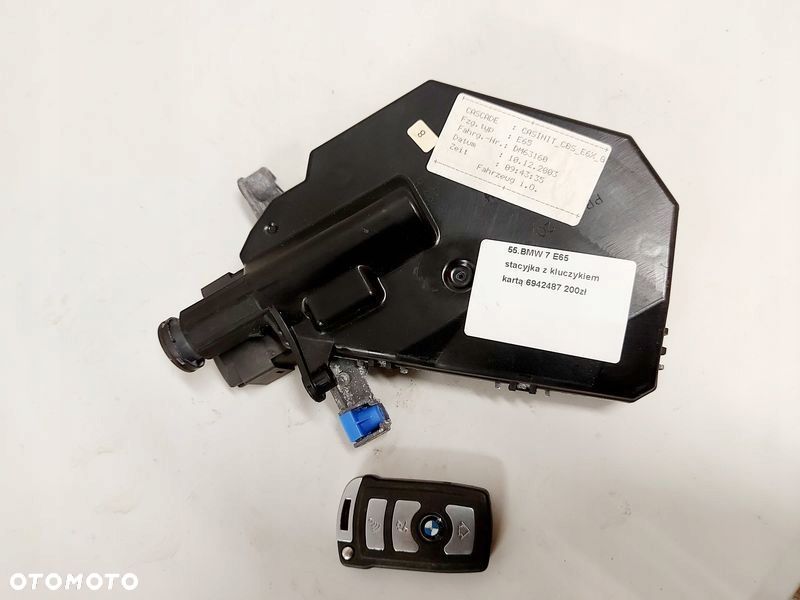 bmw 7 e65 stacyjka kluczyk karta moduł zapłonu 6942487 - 5