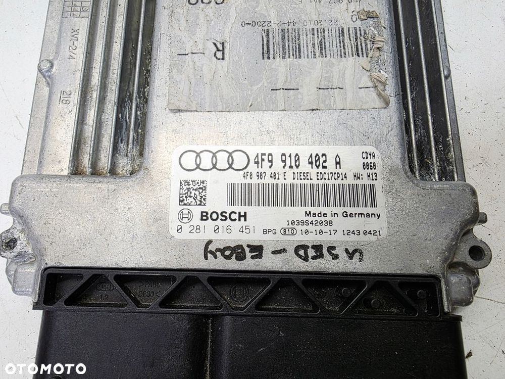 KOMPUTER STEROWNIK SILNIKA AUDI A6 C6 LIFT 3.0 TDI 4F9910402A 4F0907401E - 5