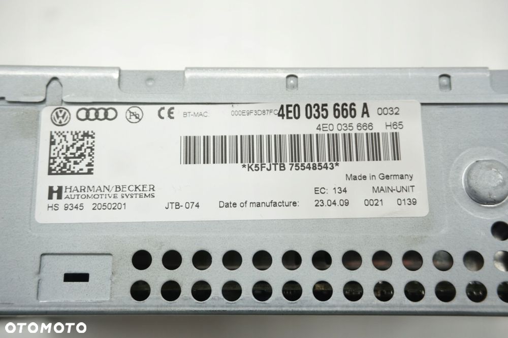 AUDI A6 C6 CZYTNIK MMI NAWIGACJI 4E0035666A - 3