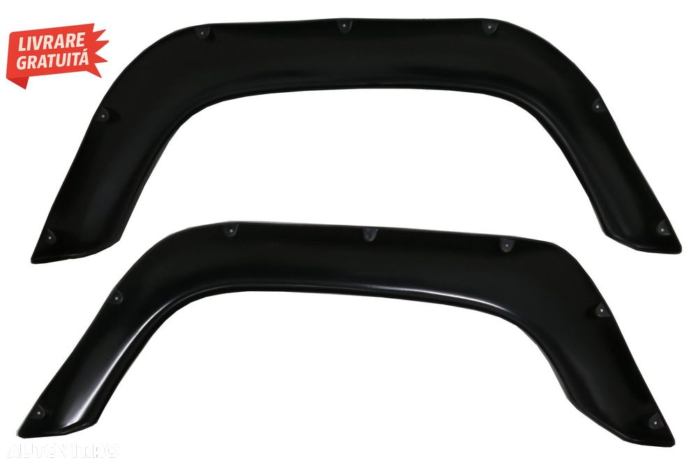 Prelungiri Aripi Extensii Aripi Land Rover Defender 90 & 110 (1990-2016) Negru Luc- livrare gratuita - 5
