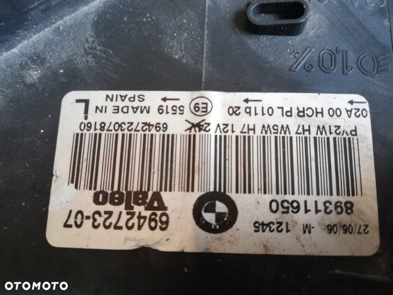 Lampa Lewa Przednia BMW E90 Anglik H7 - 2