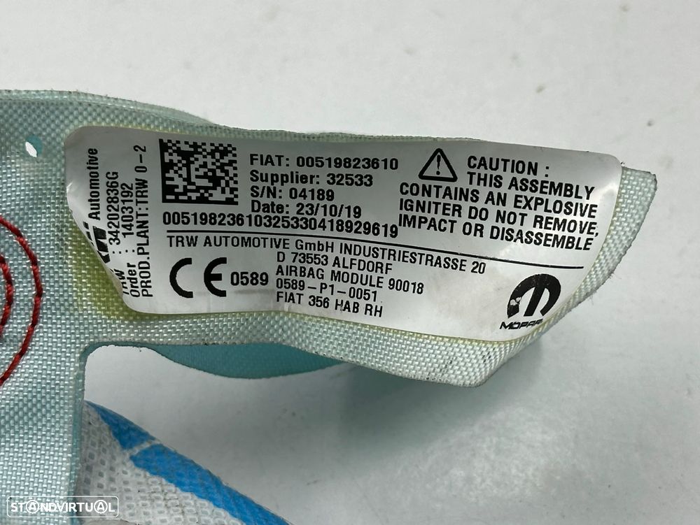 Airbag Cortina Direito / Esquerdo - Fiat Tipo (2019) - 3