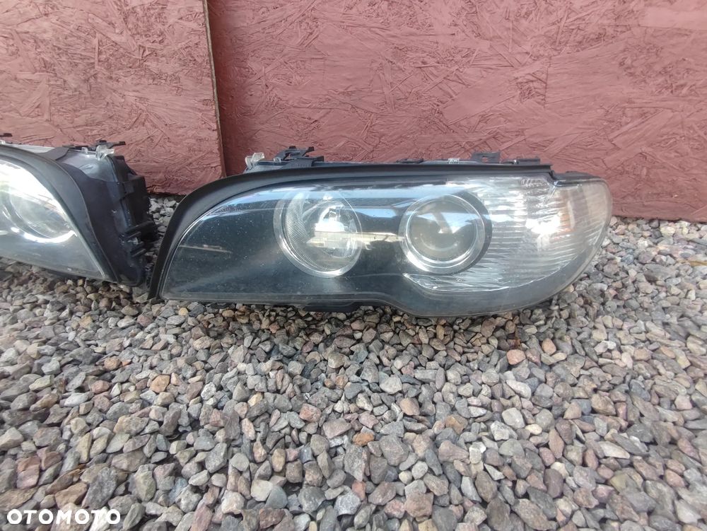 BMW E46 COUPE / CABRIO LIFT ( PO LIFT ) ORYGINALNE LAMPY PRZÓD MARKI AL Automotive Lighting LEWA / PRAWA EUROPA POD ŻARÓWKĘ H7 + BIAŁE KIERUNKOWZKAZY O NR. 63 12 7 165 889 / 63 12 7 165 890 / 63 12 7 165 919 / 63 12 7 165 920 OEM W BARDZO DOBRYM STANIE - 7
