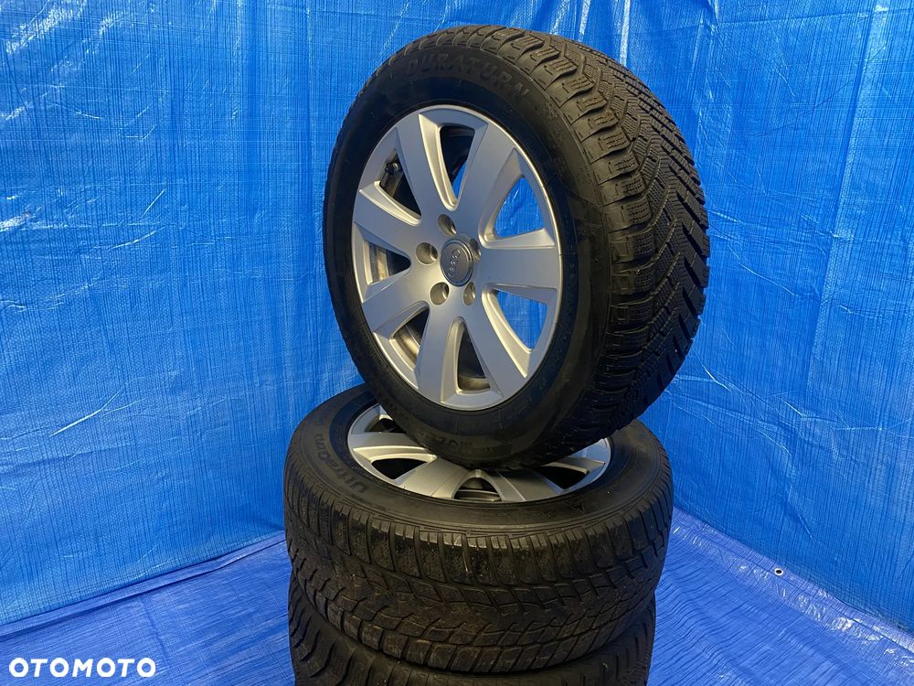 KOŁA KOŁO 16 FELGA ALUMINIOWE ALUSY 16" ET42 5X112 ; 57,1mm KOMPLET ; OPONY ZIMOWE AUDI A4 A6 VW SEAT SKODA ORYGINAŁ 4F0601025AN - 12