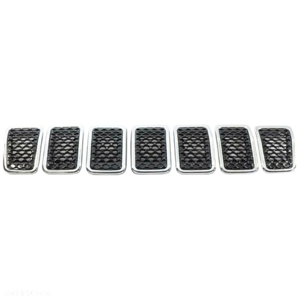 JEEP CHEROKEE V KL 18-23 WKŁADKI KRATKI ATRAPY GRILL PRZÓD 6FM74SZ0AB CHROM - 2