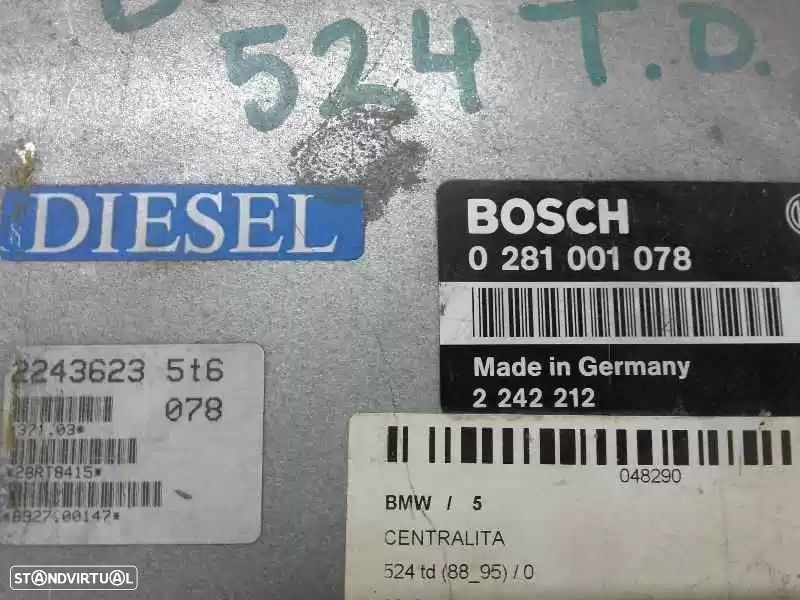 CENTRALINA MOTOR UCE BMW 5 1990 -0281001078 - 3
