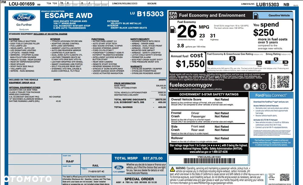 Ford Escape 2.0 EcoBoost AWD Titanium - 15