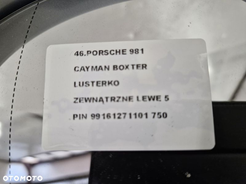 PORSCHE 981 CAYMAN BOXTER LUSTERKO DRZWI ZEWNĘTRZNE LEWE 5 PIN 99161271101 - 7