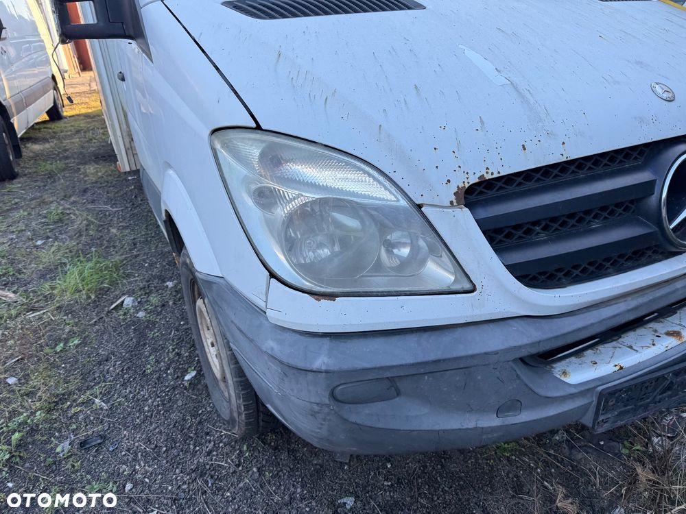 Mercedes sprinter w906 crafter drzwi tylne tył skrzydła maxi białe prawe lewe przednie boczne przesuwne maska błotnik prawy lewy pas przedni z chłodnicami zderzak lampy prawa lewa przód - 28