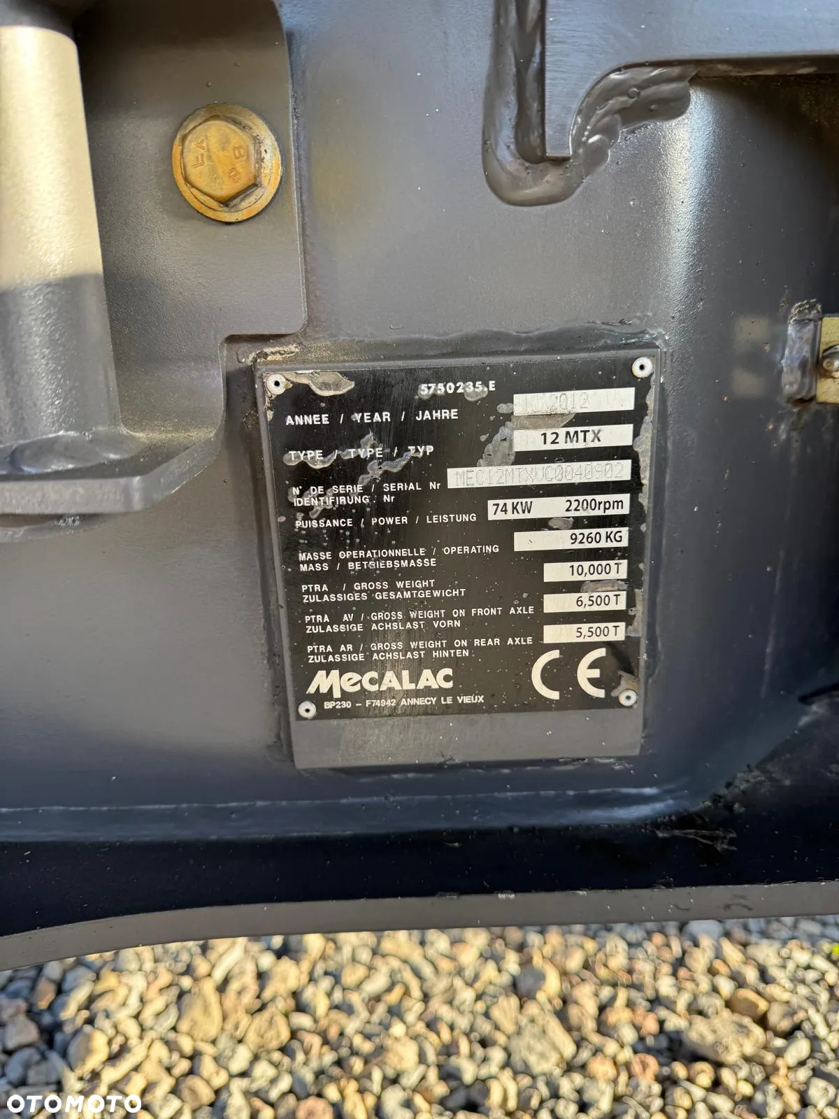 Mecalac 12 MTX 9260 kg Koparko Ładowarka - 9