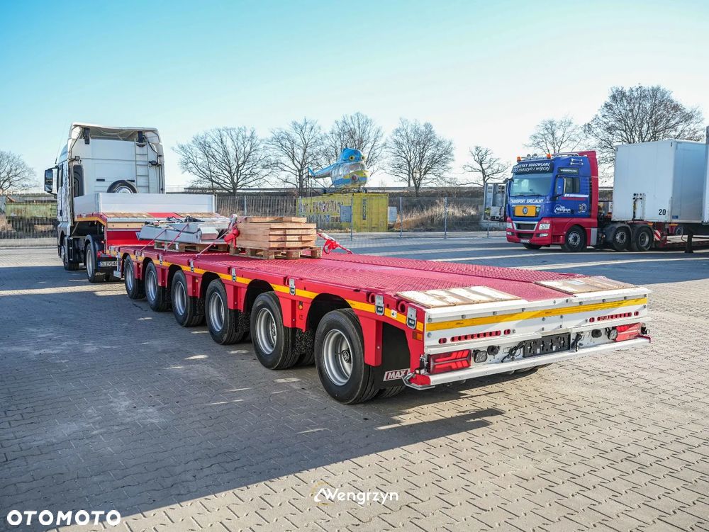 MAX Trailer 6 osiowe semi, rozciągana, najazdy hydrauliczne - 5