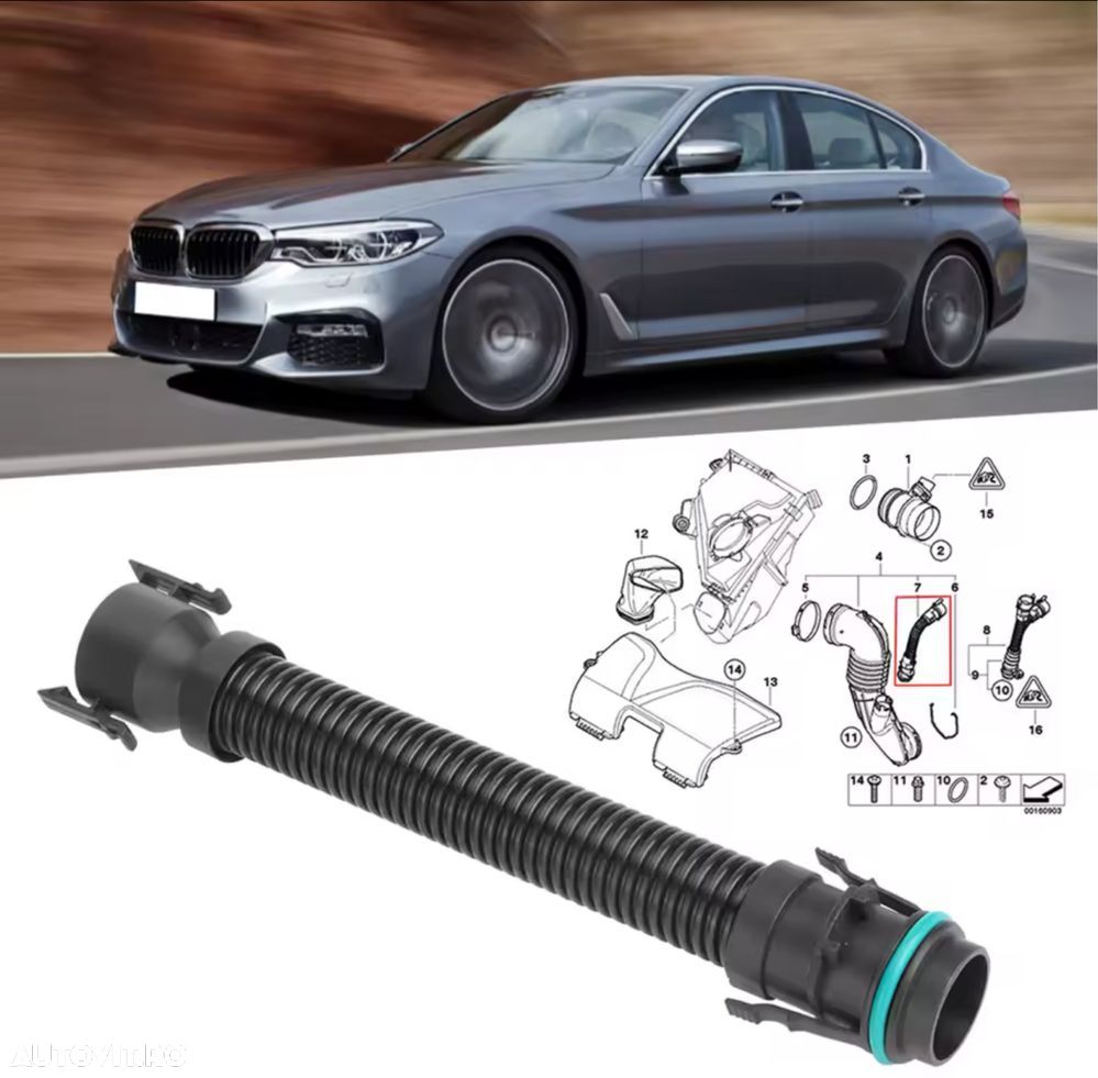 Teava Furtun Epurator Conducta Aerisire Bloc Admisie Bmw 2.0 3.0 N47 N - 1