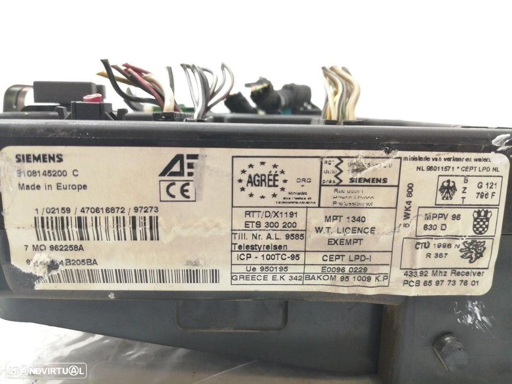 CAIXA RELÉS / FUSÍVEIS VOLKSWAGEN SHARAN 1998 -S108145200C - 2